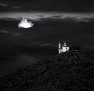 Cloud black and white monochrome photo