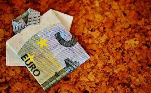 Folded gift money