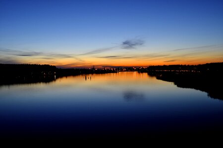 Sun sunset lake photo