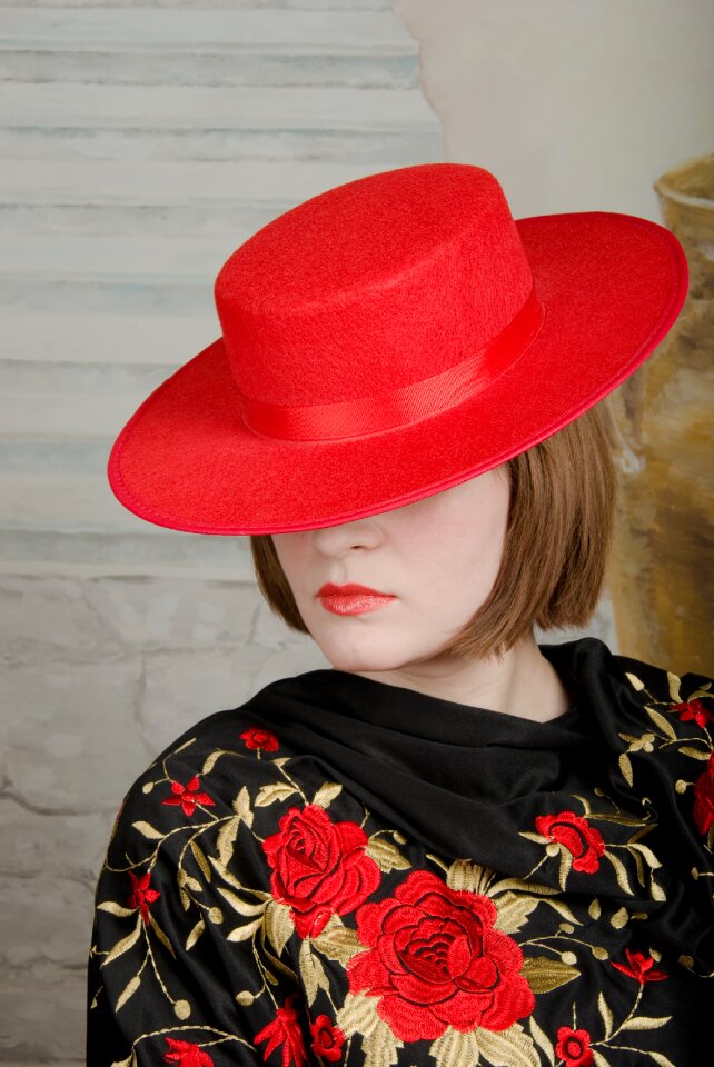 Red model lips
