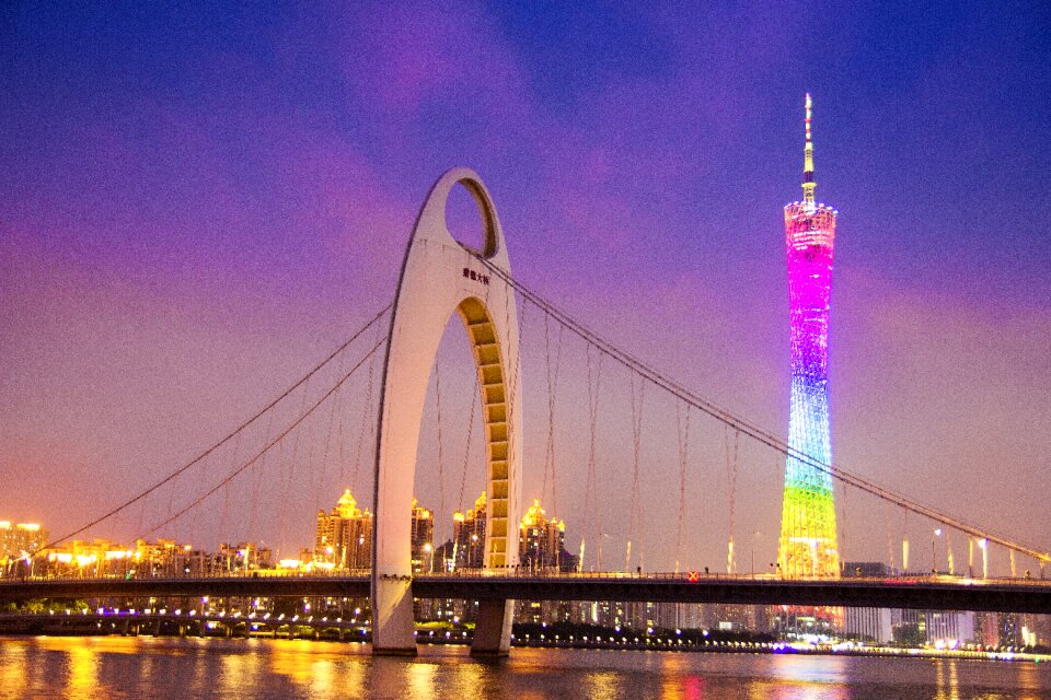 Canton tower starfish tower liede bridge