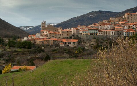Medieval village pyrénées south of france