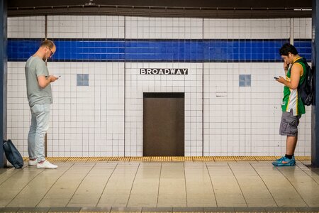 Men subway metro photo