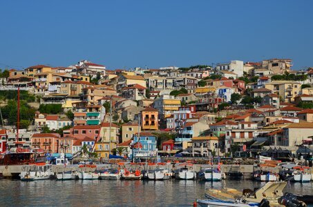Greece sea port city photo