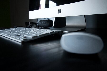 Desk keyboard modern photo