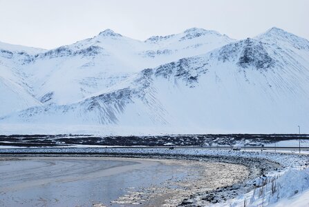 Icelandic landscape snow