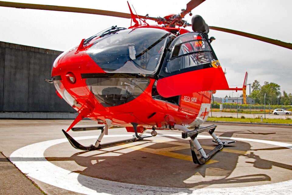 Helicopter red close