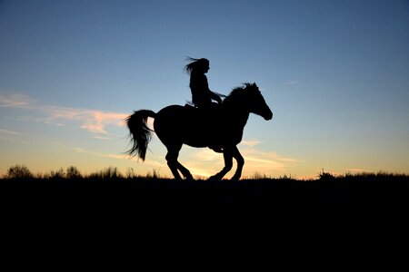 Ride horse human photo