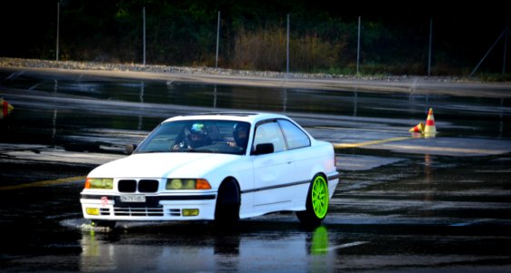 white BMW 