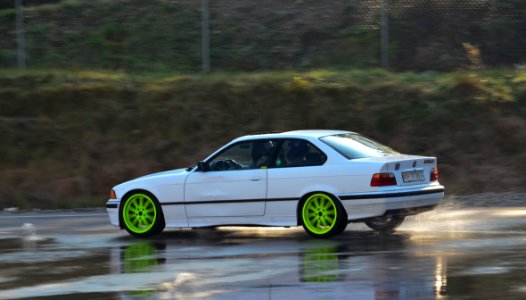 white BMW 