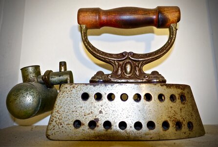 Antique ironing metal photo