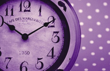 Time of time clock face