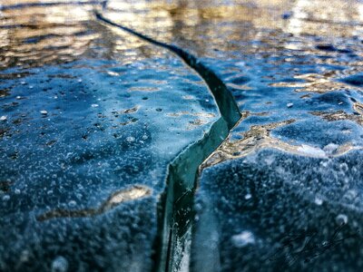 Crack lake nature