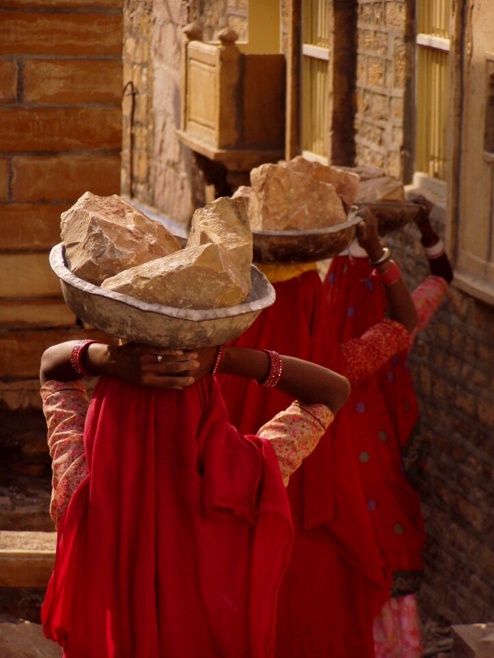 Stones indian woman india