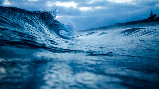Sea wave blue photo