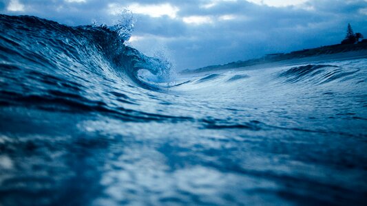 Sea wave blue