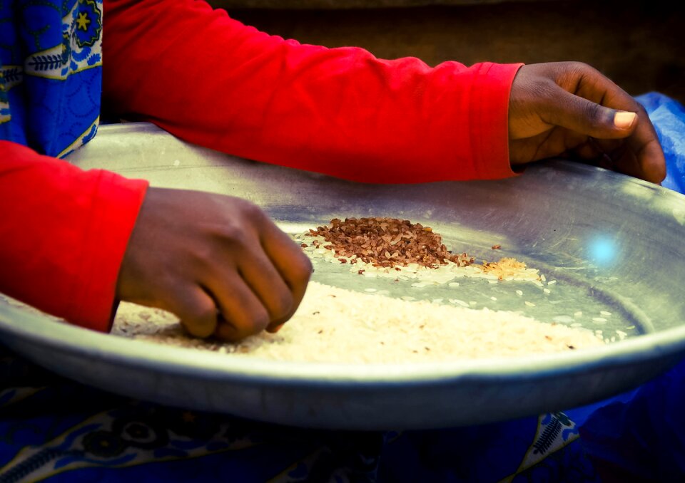 Market woman rice trader
