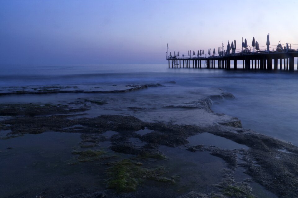Sunset background blue
