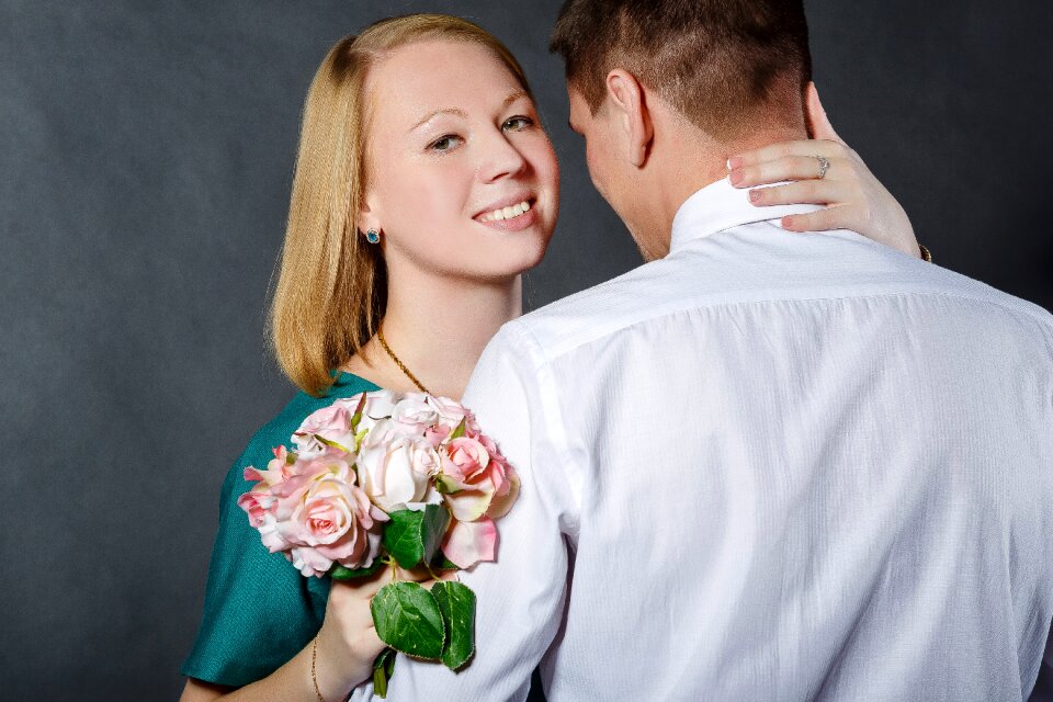 Young happiness just married