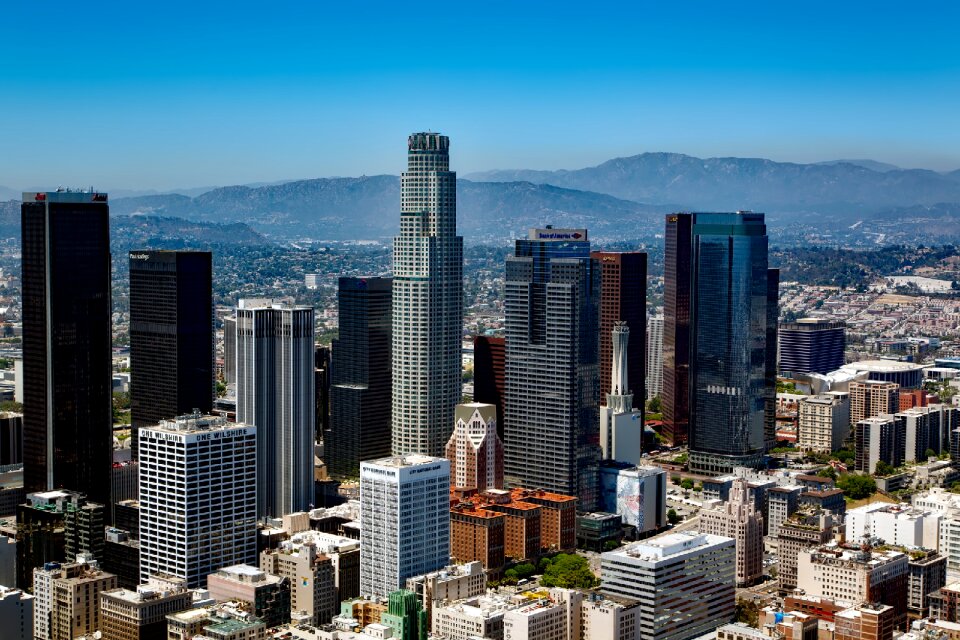 Downtown architecture cityscape