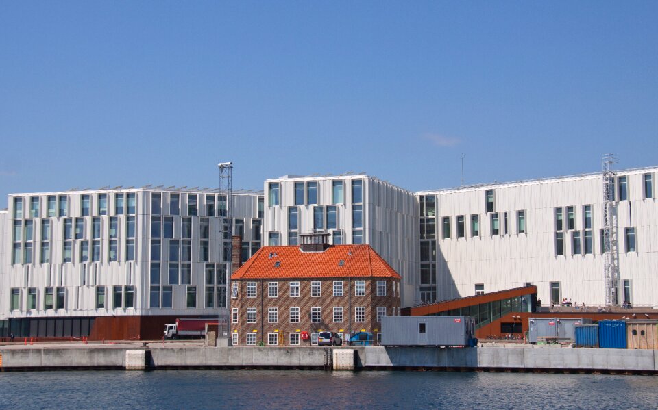 Warehouse surrounded harbour