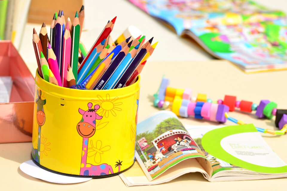 Kindergarten crayons different colored crayons