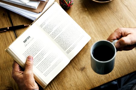 Coffee Break Reading Travel Book Lifestyle Concept photo