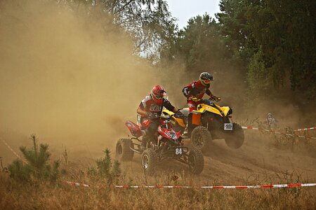 Quad motorcycle race