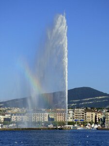 Lake rainbow fountain