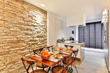 Facing wall stone wall brickwall