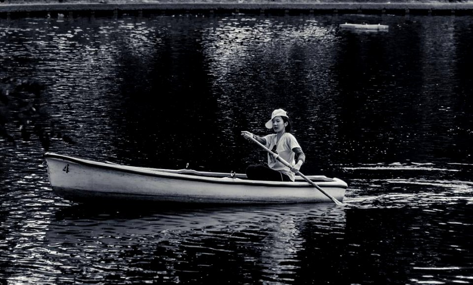 Let's row #cre8ivequest #boating #girl #rowingboat #blacka… 