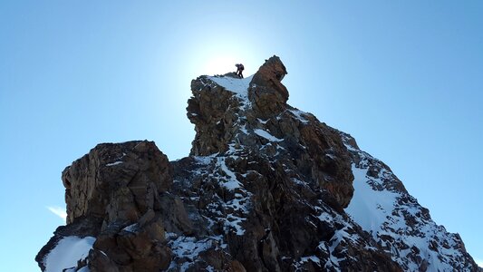 Secure rock climbing rock photo