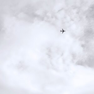 Plane travel sky