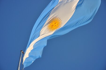 Flag argentina flaming