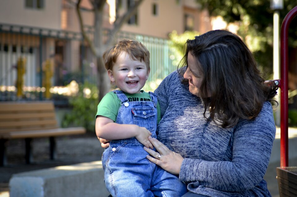 Happiness mother son