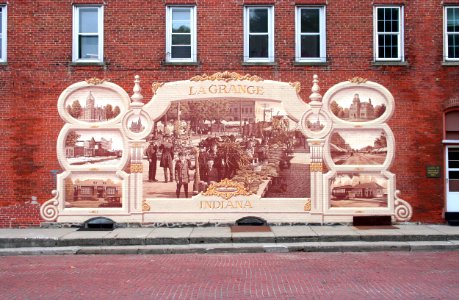 Mural by Maurice Marks in the town square of LaGrange, Ind… 