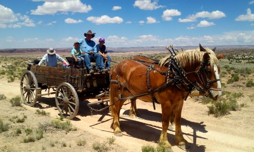 Wagon ride at the San Rafael Swell photo