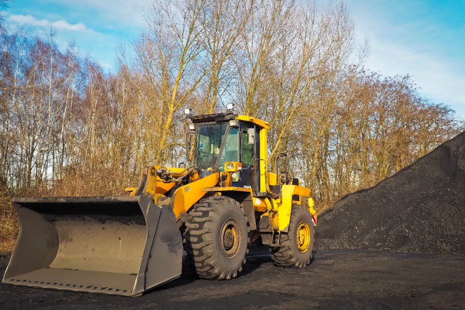 Machine construction vehicle site