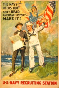 The navy needs you! Don't read American history - Make it!… 