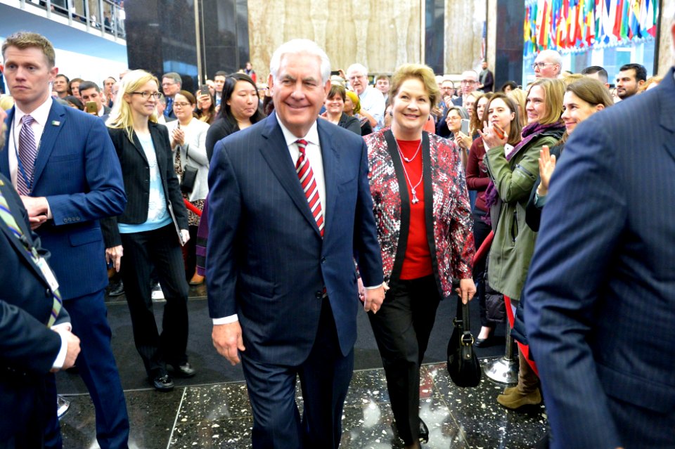 Secretary Tillerson and Mrs. St. Clair Walk Through the St… 