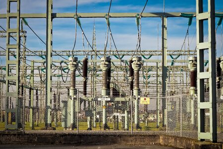 High voltage power line energy photo
