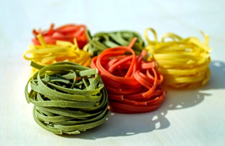 Colorful noodles photo