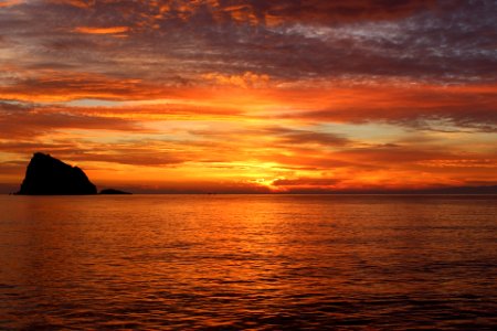 Sunset and sea photo