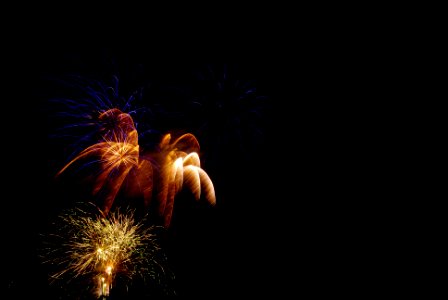 Fireworks in night photo