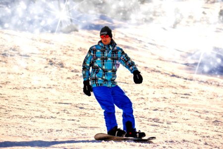 Man Snowboarding photo
