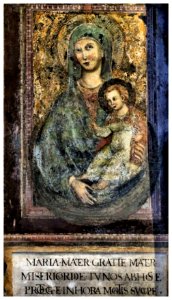 Madonna col Bambino. Affresco trecentesco nella Chiesa Di … 