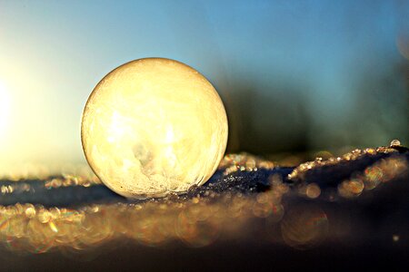 Frost bubble eiskristalle ice