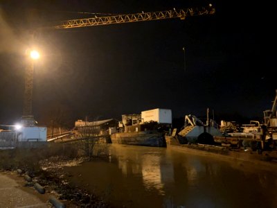 Hoog water haven Linne 