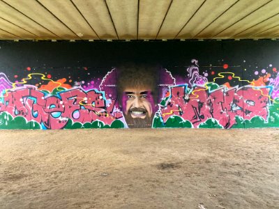 Graffiti Hall of Fame Weert with Bob Ross photo