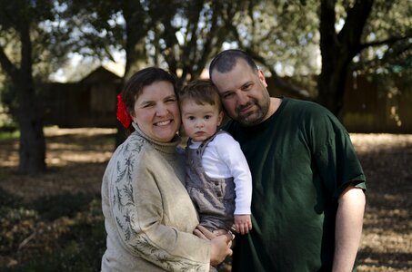 Father happy family boy photo